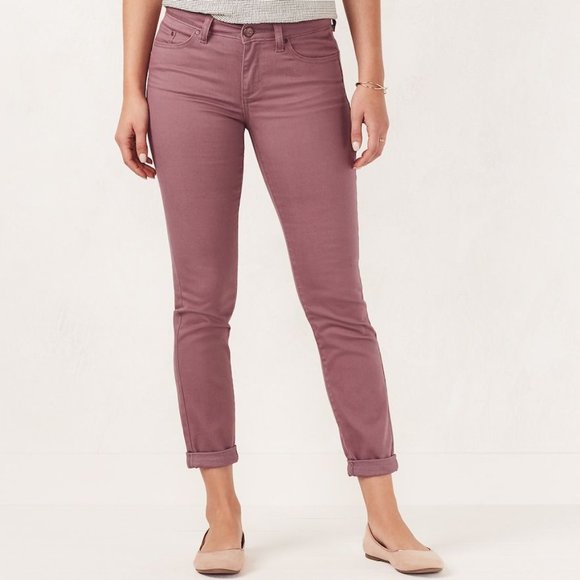 LC Lauren Conrad Denim - LC LAUREN CONRAD women's cuffed skinny ankle pants size 12